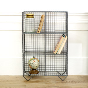 Grey Wire Floor Shelving Unit 