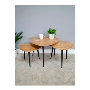 Set of 3 Modern Wood Tables