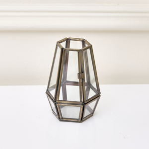 Antique Gold Geometric Tealight Holder