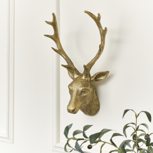 Gold Metal Stag Head