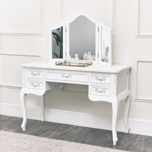 Slimline white dressing deals table