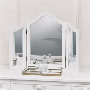 Antique White Triple Dressing Table Mirror