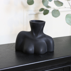 Black Bust Silhouette Bud Vase 