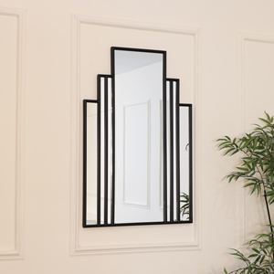 Gold Fan Art Deco Wall Mirror 90cm x 59cm