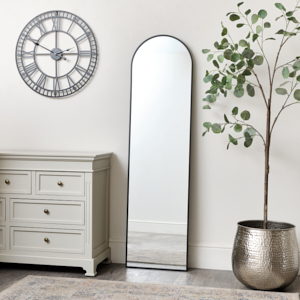 Black Framed Arch Wall Mirror