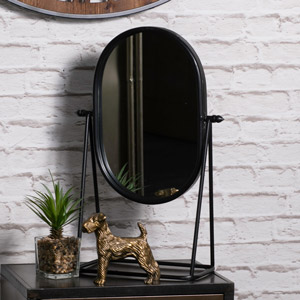 Black Metal Bathroom Vanity Mirror