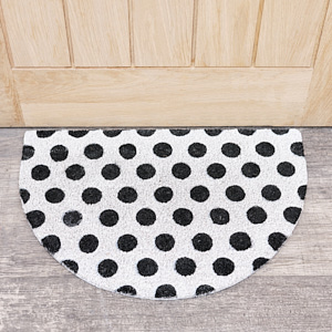 Black & White Dot Door Mat