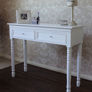White Dressing Table with Drawers - Blanche Range
