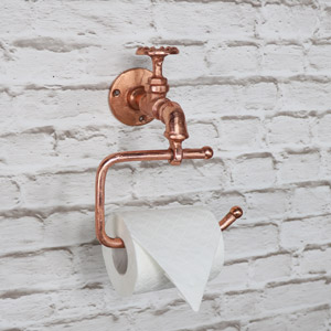 Copper Metal Tap Toilet Roll Holder