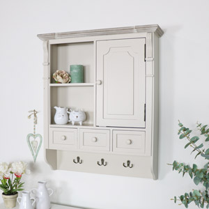 Wall Mounted Cupboard with hooks