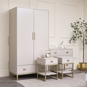 Wardrobe with matching best sale chest of drawers