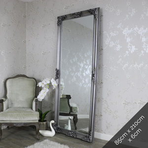 Extra, Extra Large Ornate Antique Silver Full Length Wall/Floor Mirror 85cm x 210cm