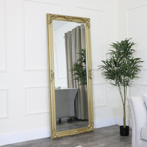 Extra Large Ornate Gold Full Length Wall/Floor Mirror 210 cm x 85cm