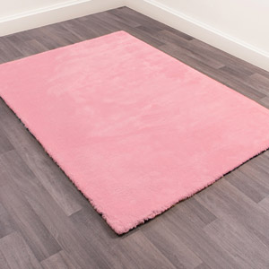 Extra Large Pink Shaggy Rug 150cm x 200cm