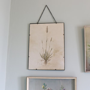 Hanging Framed Floral Vintage Wall Picture 