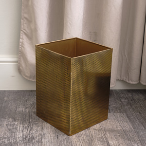 Gold Honeycomb Waste Bin