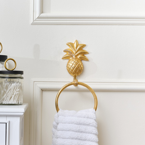 Gold Pineapple Towel Ring