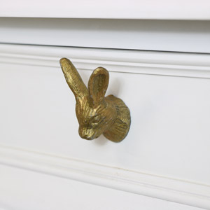 Gold Rabbit Drawer Knob
