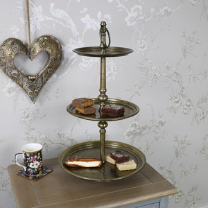 Gold Three Tier Cake Stand