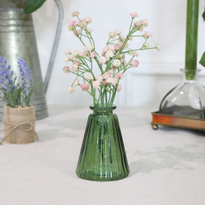 Green Glass Stem Bud Vase