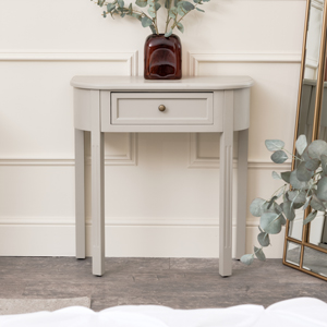 1 Drawer Half Moon Table