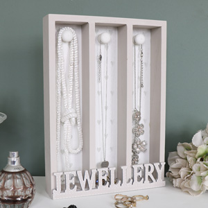 Grey Wooden Jewellery Holder 