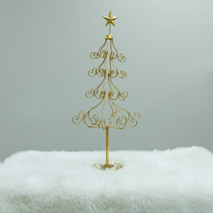 Imperfect Gold Metal Christmas Tree
