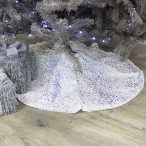 Iridescent White Sequin