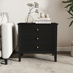 Large 3 Drawer Bedside Table