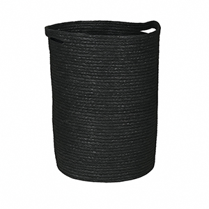 Large Black Rustic Laundry Storage Basket - 58cm