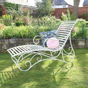 Large Cream Sun Lounger