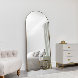 Large Gold Arched Mirror