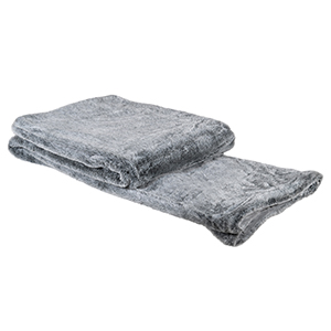 Large Light Grey Faux Fur Throw - 180cm x 135cm