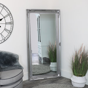 Extra Large Ornate Silver Wall/Leaner Mirror 100cm x 200cm