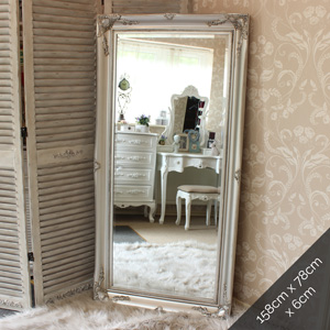 Extra Large Ornate Silver Wall/Leaner Mirror 100cm x 200cm