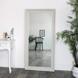 Large Ornate Taupe Wall / Floor / Leaner Mirror 158cm x 78cm