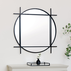 Round Black Wall Mirror