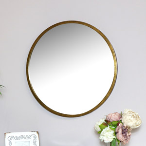 Round gold mirror 50x50