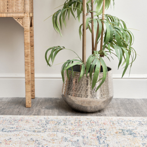 Large Round Silver Planter