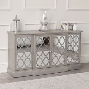White and store mirrored sideboard