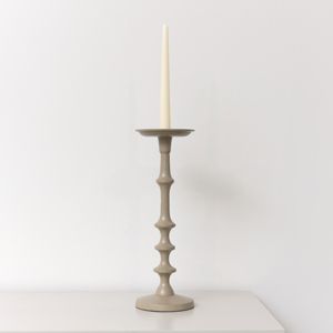 Large Taupe Candle Holder - 36cm