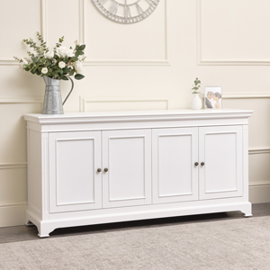 Large Grey 4 Door Sideboard 