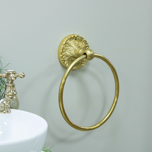 Luxe Gold Ring Towel Holder