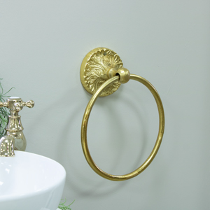 Metallic Gold Elephant Towel Ring