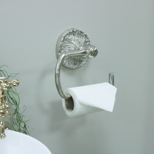 Luxe Silver Toilet Roll Holder