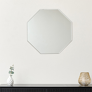 Octagon Frameless Bevelled Wall Mirror