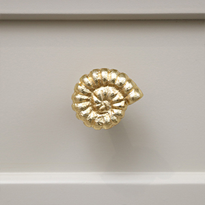 Gold Sea Shell/Fossil Drawer Knob