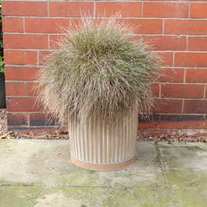 Medium Round Textured Stone Effect Planter