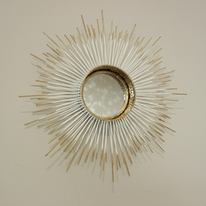 Metal Sunburst Wall Mirror 50cm x 50cm