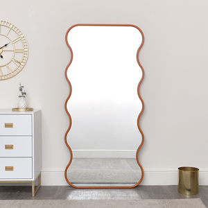 Orange Wave Mirror